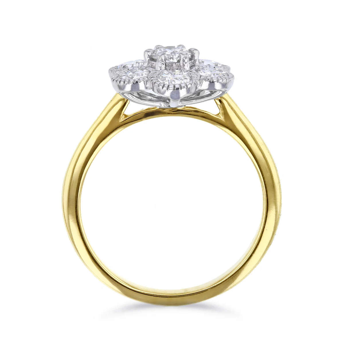 Everyday Diamonds 1.03ct Round Brilliant Cut Lab Grown Diamond Cluster Ring | 9K Yellow Gold - Image 5