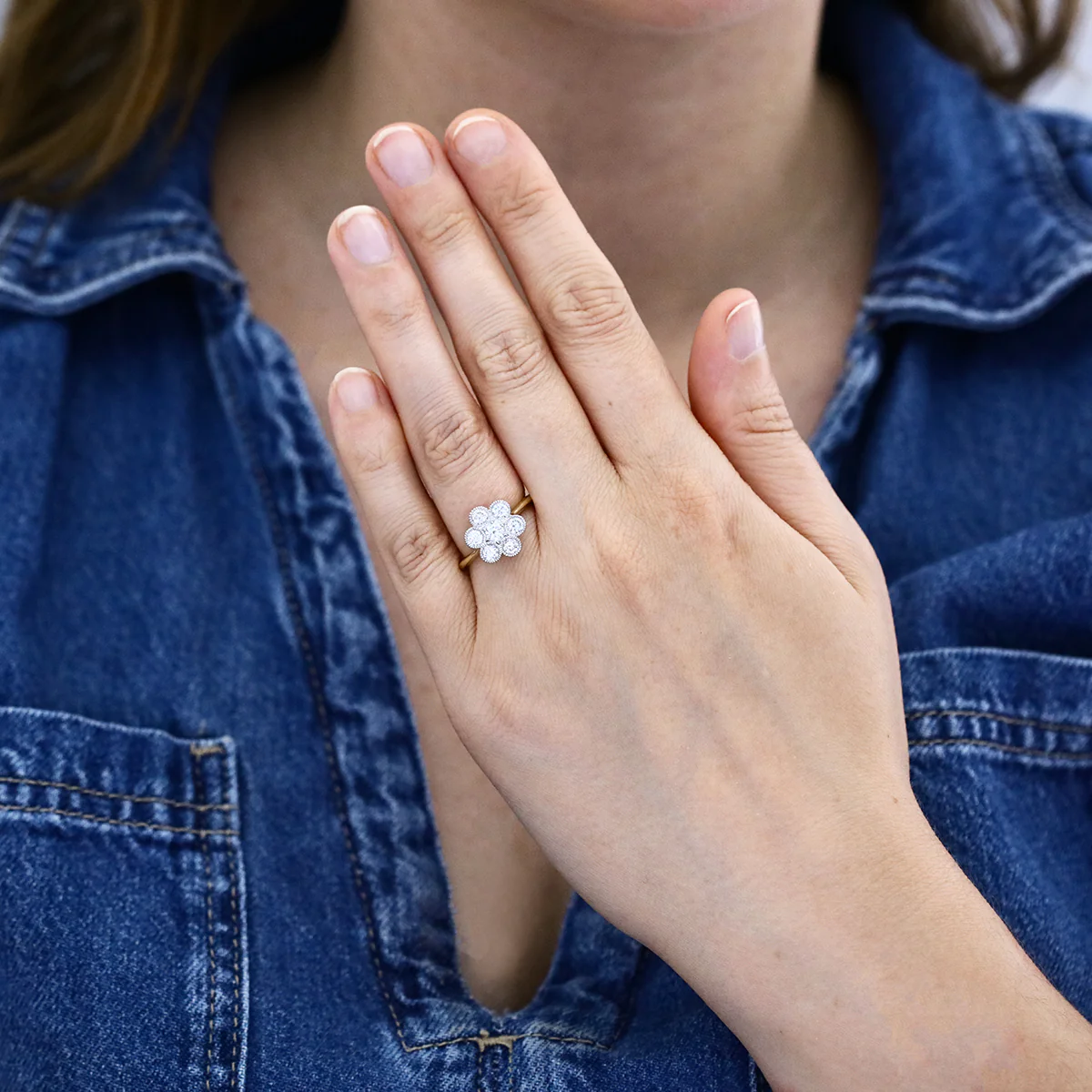 Everyday Diamonds 1.03ct Round Brilliant Lab Grown Diamond Cluster Ring | 9K White Gold - Image 6