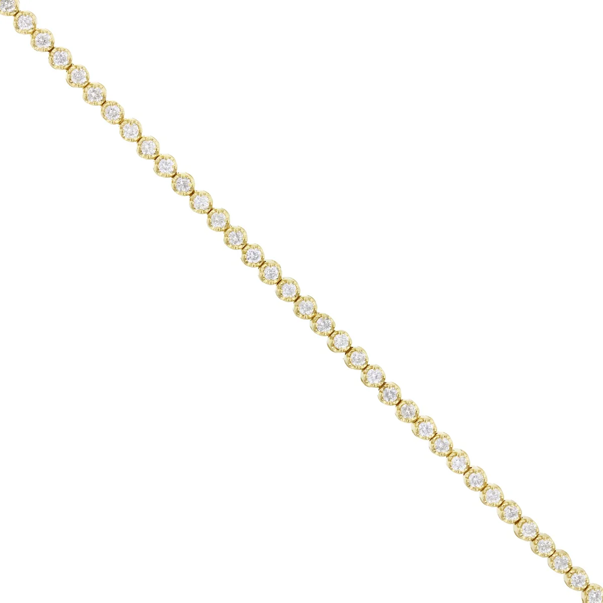 Everyday Diamonds 1.05ct Brilliant Cut Natural Diamond Tennis Bracelet | 9K Yellow Gold - Image 2