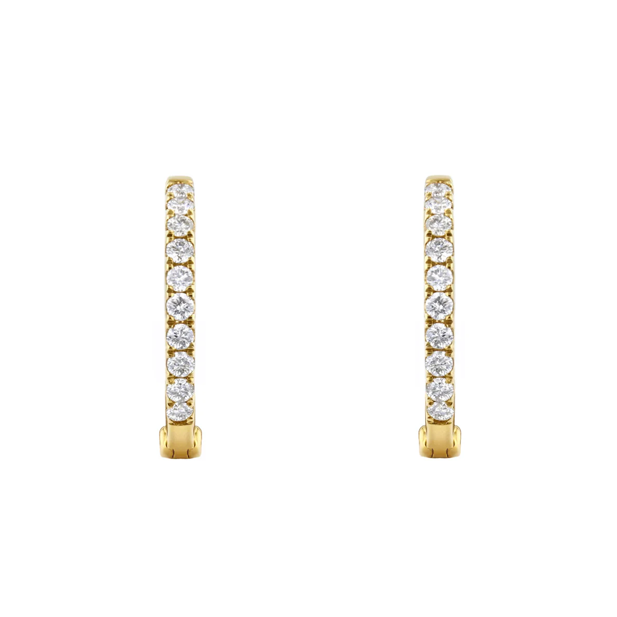 Everyday Diamonds 14.5mm Diamond Hoop Earrings | 9K Yellow Gold - Image 2