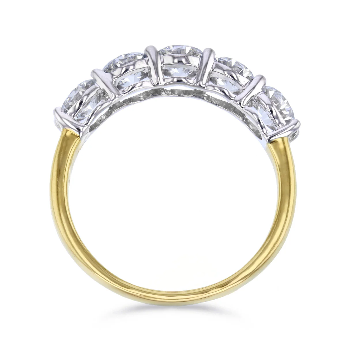 Everyday Diamonds 2.01ct Lab Grown Diamond Five Stone Half Eternity Ring | 9K Yellow Gold - Image 5