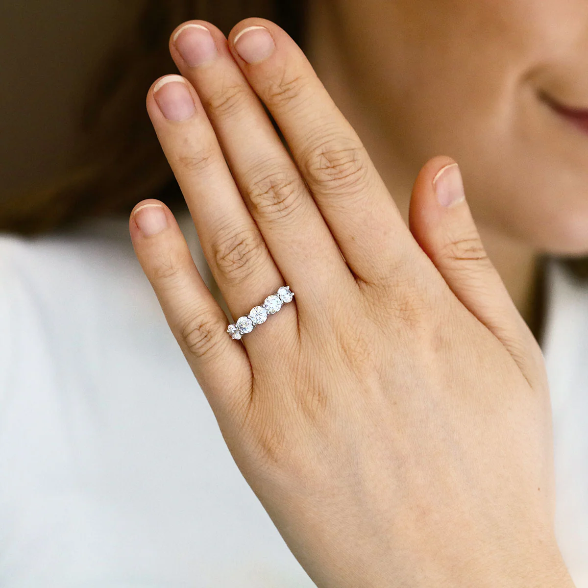 Everyday Diamonds 2.01ct Lab Grown Diamond Five Stone Half Eternity Ring | 9K Yellow Gold - Image 6