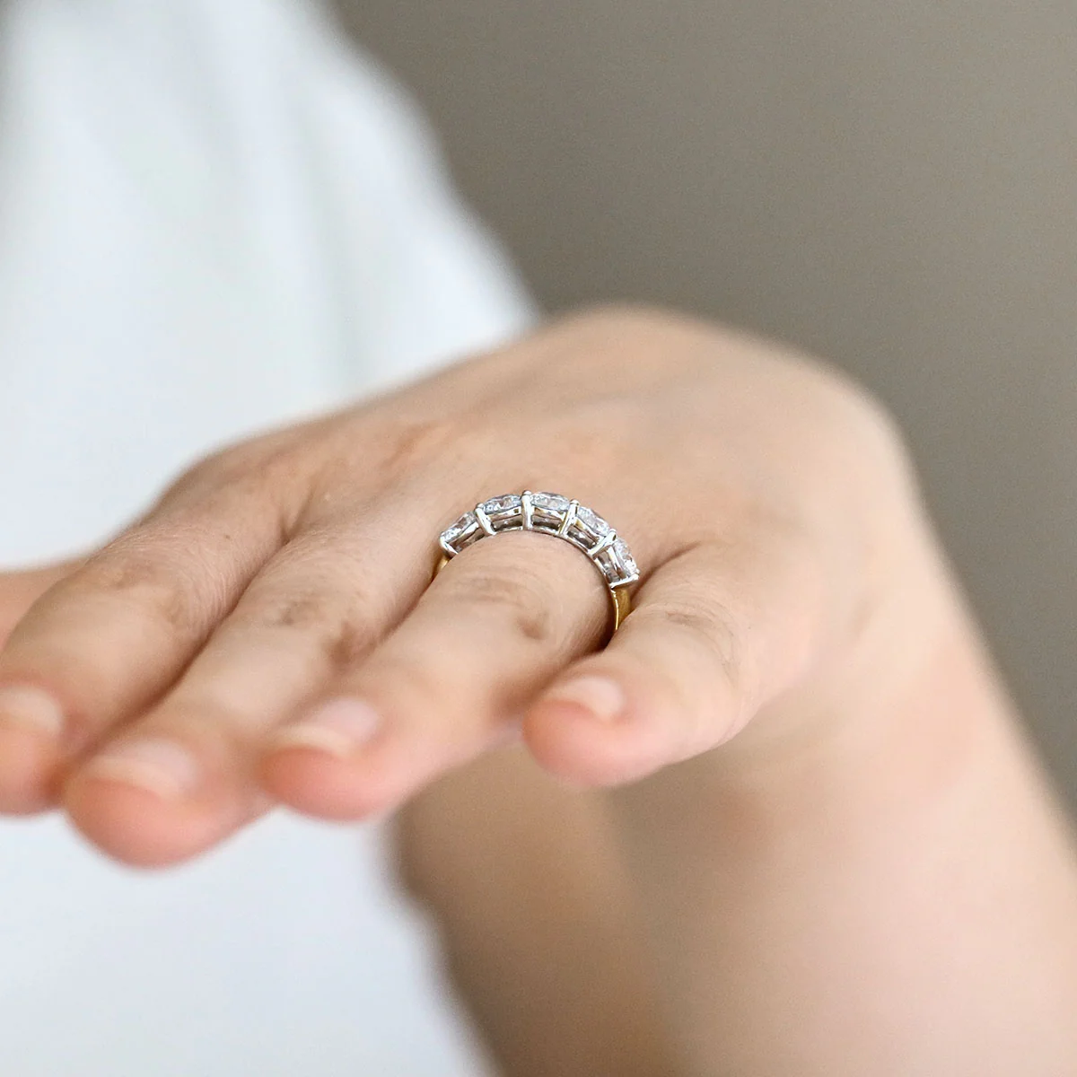 Everyday Diamonds 2.01ct Lab Grown Diamond Five Stone Half Eternity Ring | 9K Yellow Gold - Image 8