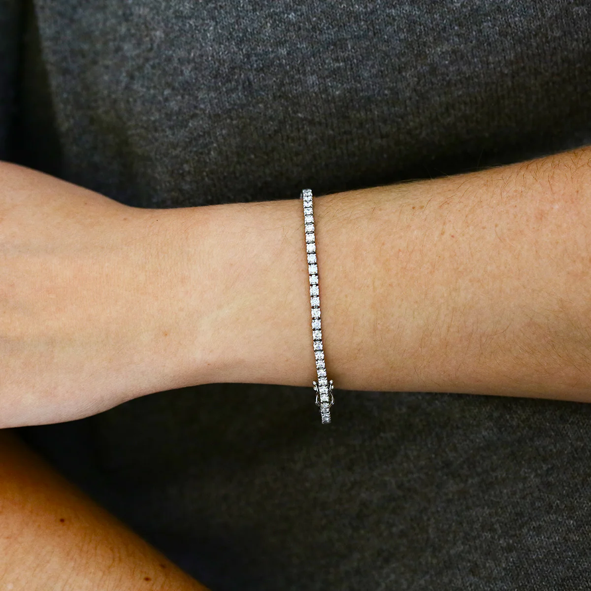 Everyday Diamonds 4.00ct Brilliant Cut Finesse Tennis Bracelet | 18K White Gold - Image 4