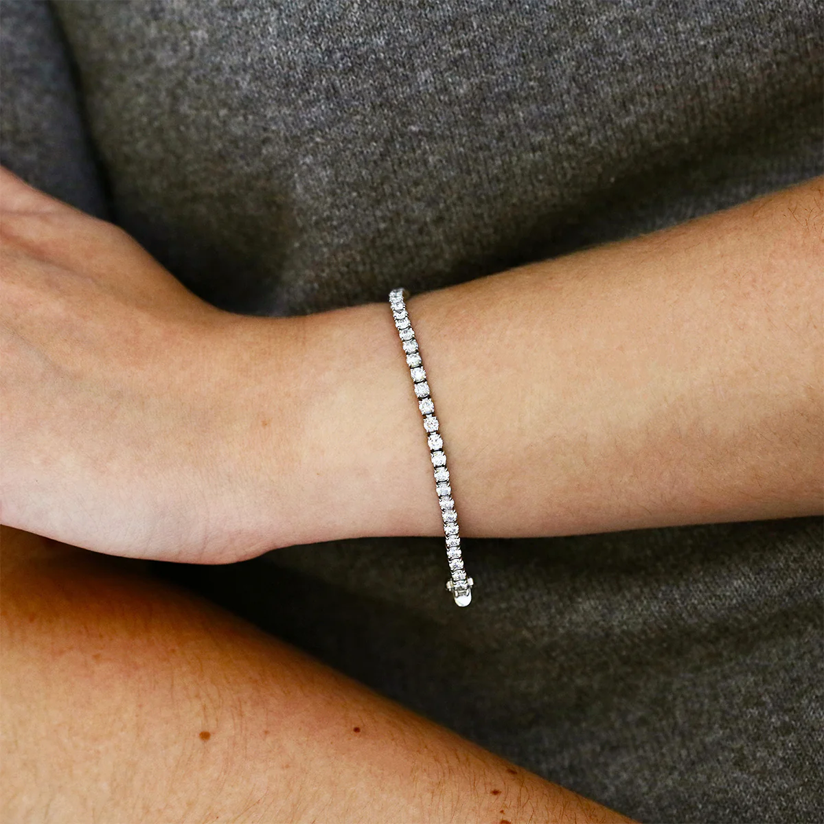 Everyday Diamonds 6.00ct Brilliant Cut Finesse Link Tennis Bracelet | 18K White Gold - Image 5