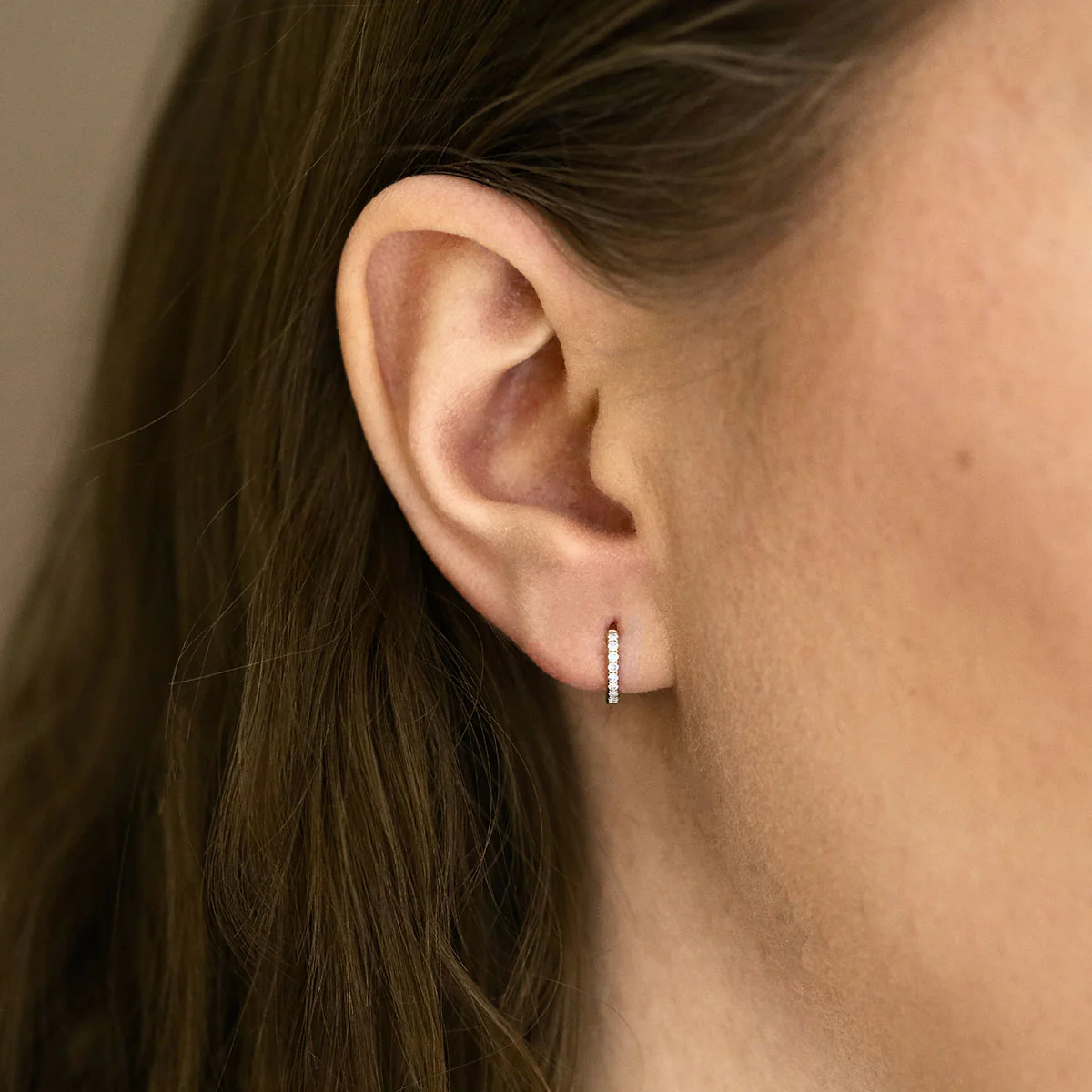 Everyday Diamonds 9.8mm Diamond Hoop Earrings | 9K Yellow Gold - Image 5