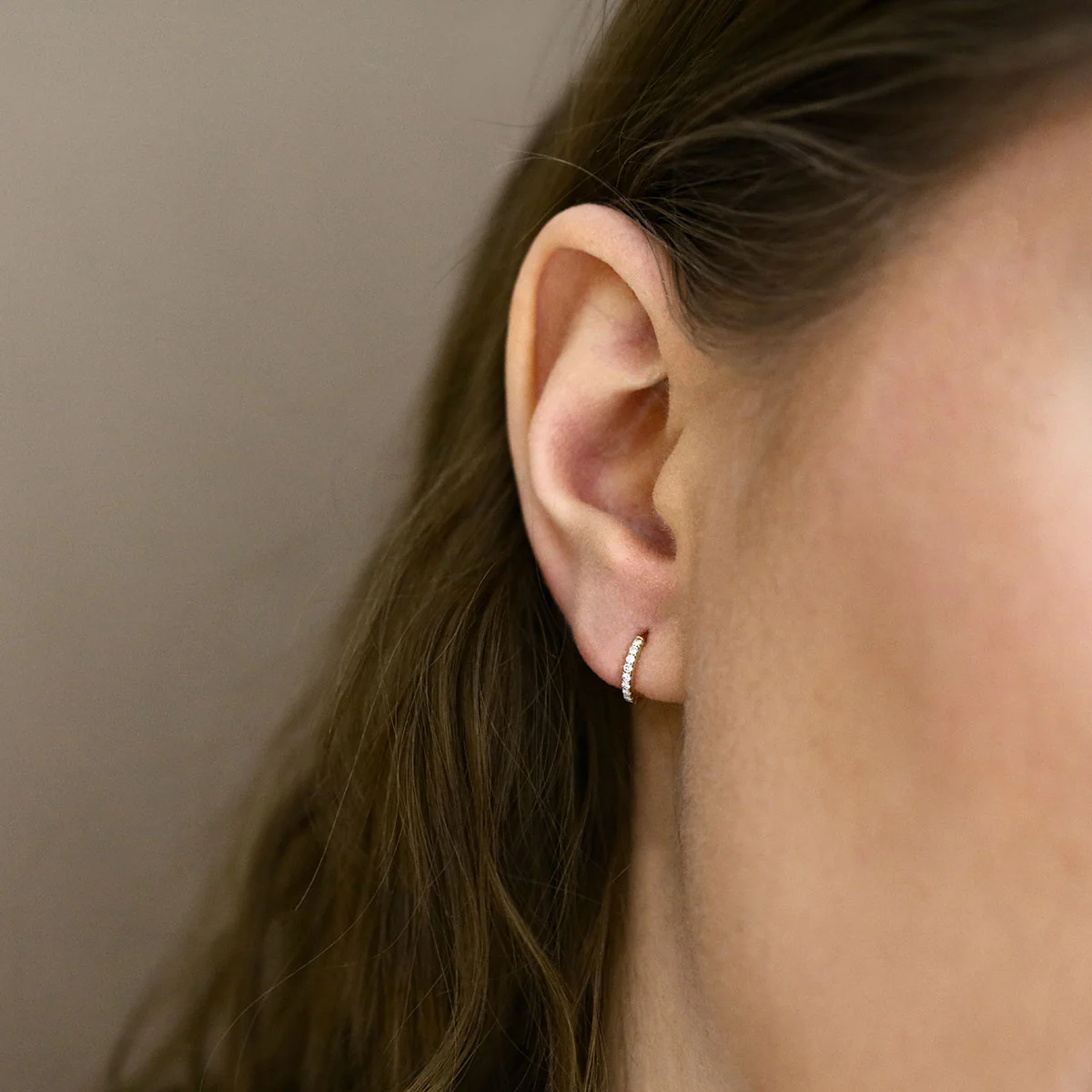 Everyday Diamonds 9.8mm Diamond Hoop Earrings | 9K Yellow Gold - Image 6