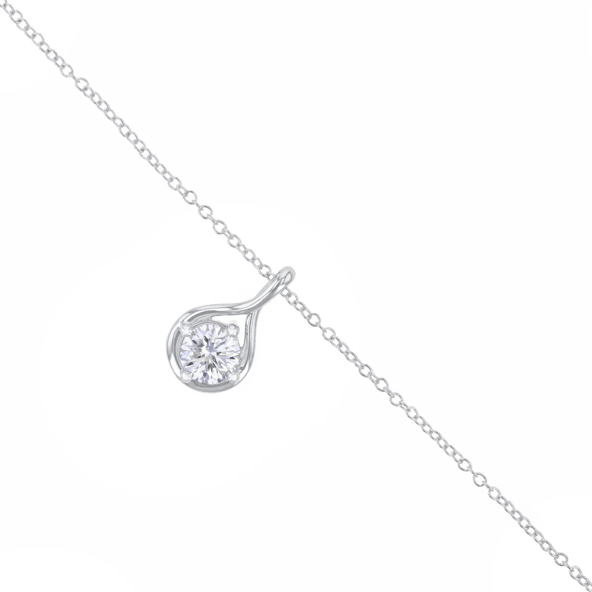 Everyday Diamonds 0.50ct Brilliant Cut Lab Grown Diamond Teardrop Pendant | 9K White Gold - Image 3