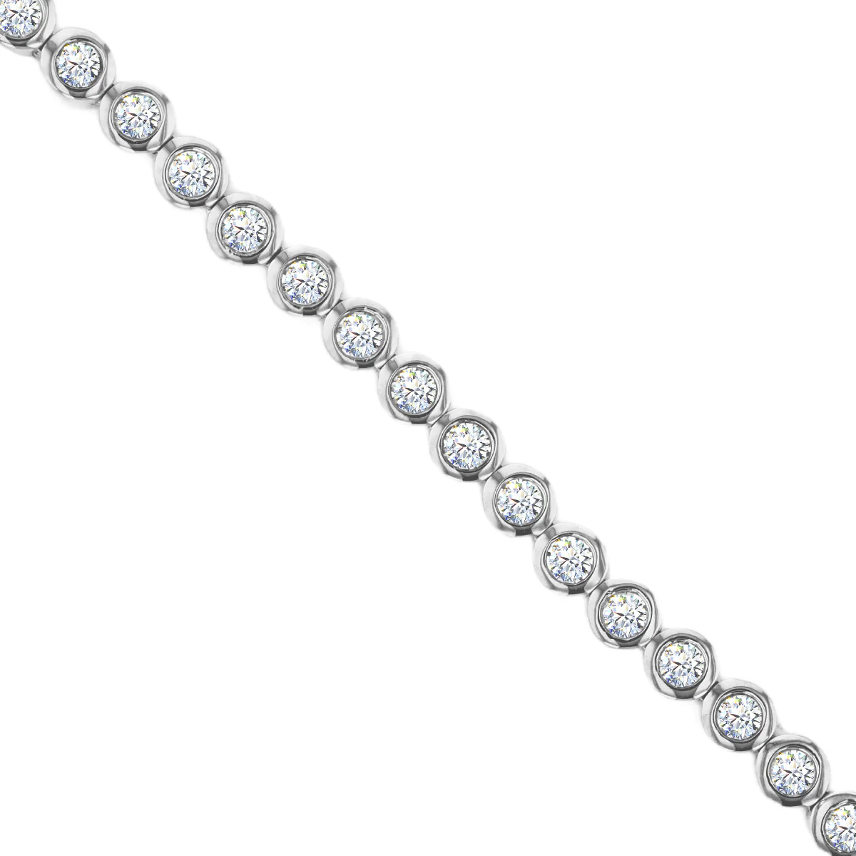 Everyday Diamonds Collection 1.00ct Diamond Rubover Tennis Bracelet | 9K White Gold - Image 3