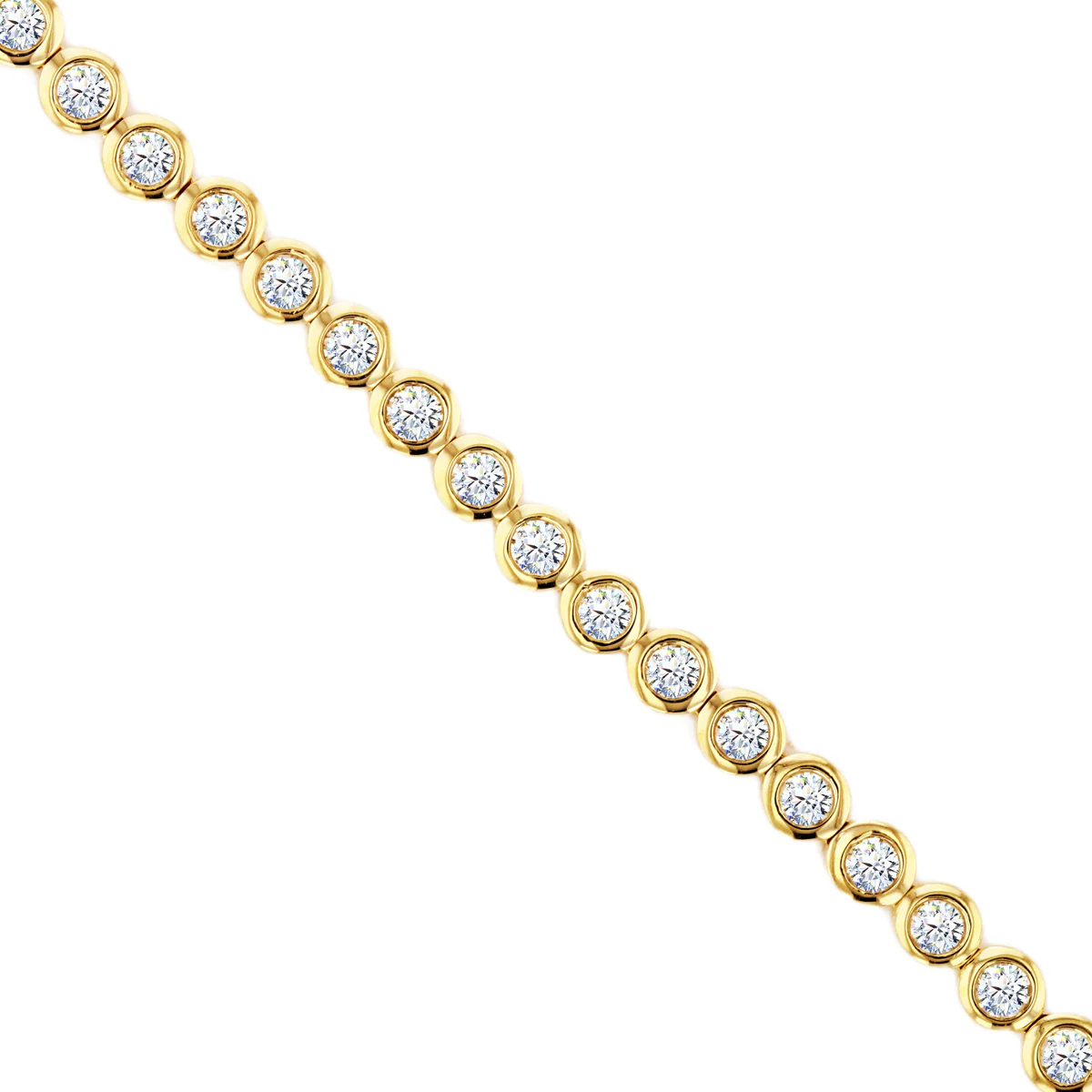 Everyday Diamonds Collection 1.00ct Diamond Rubover Tennis Bracelet | 9K Yellow Gold - Image 3