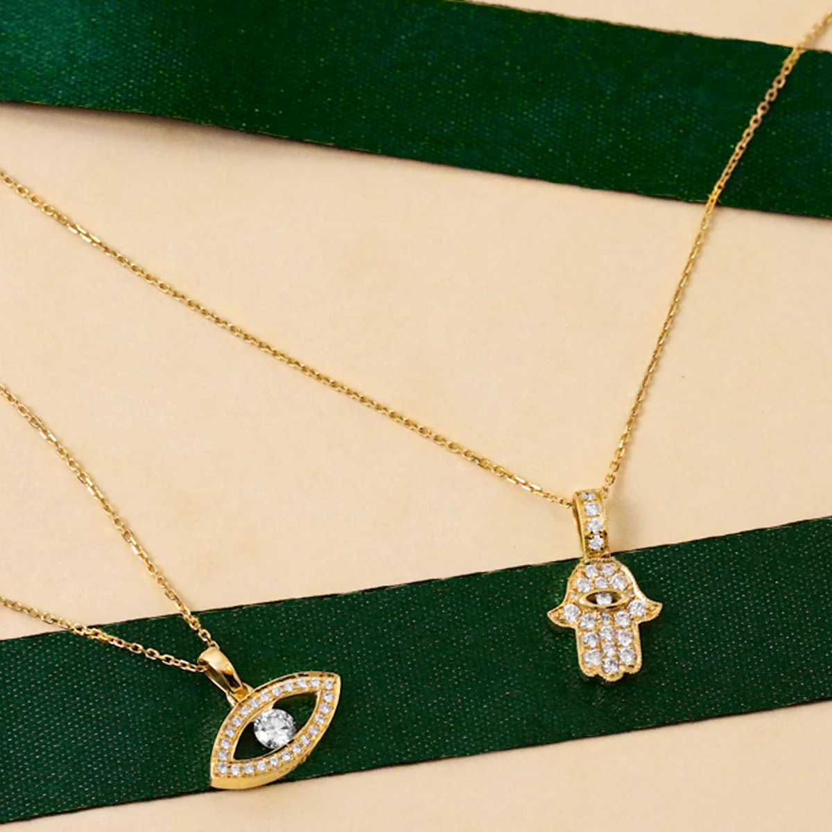 Everyday Diamonds Collection Diamond Evil Eye Pendant | 9K Yellow Gold - Image 6