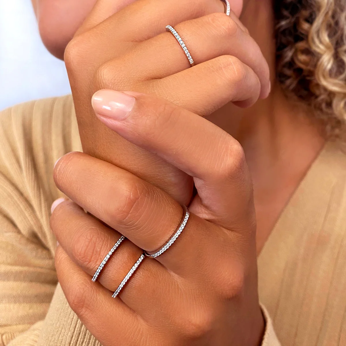 Everyday Diamonds Collection Diamond Stacking Ring | White Gold - Image 3