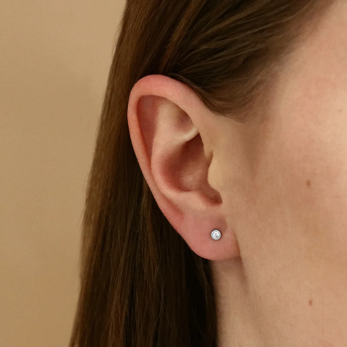 Everyday Diamonds Collection Diamond Stud Earrings with Diamond Jacket | 9K White Gold - Image 5