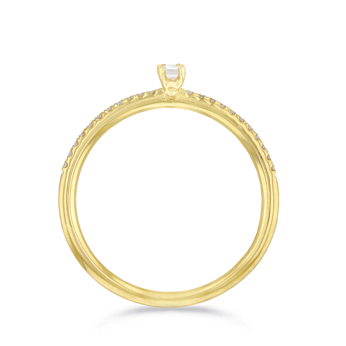 Everyday Diamonds Collection Emerald Cut Diamond Stacking Ring | 9K Yellow Gold - Image 4