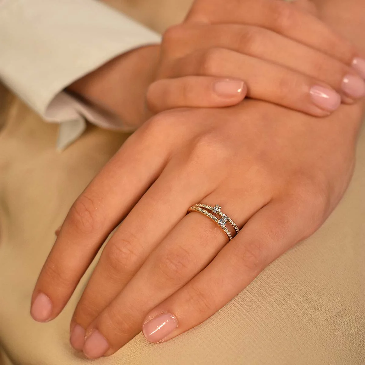 Everyday Diamonds Collection Emerald Cut Diamond Stacking Ring | 9K Yellow Gold - Image 5