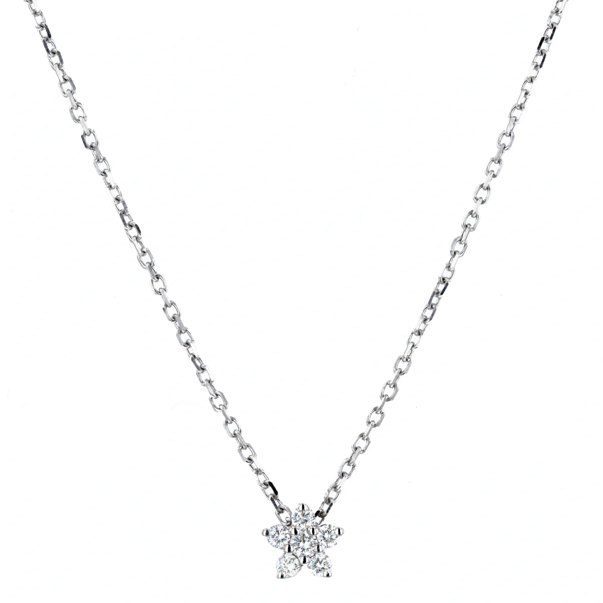 Everyday Diamonds Collection Lab-Grown Snowflake Cluster Pendant | 9K White gold - Image 3