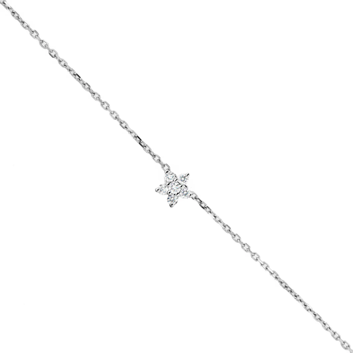 Everyday Diamonds Collection Lab-Grown Snowflake Cluster Pendant | 9K White gold - Image 4