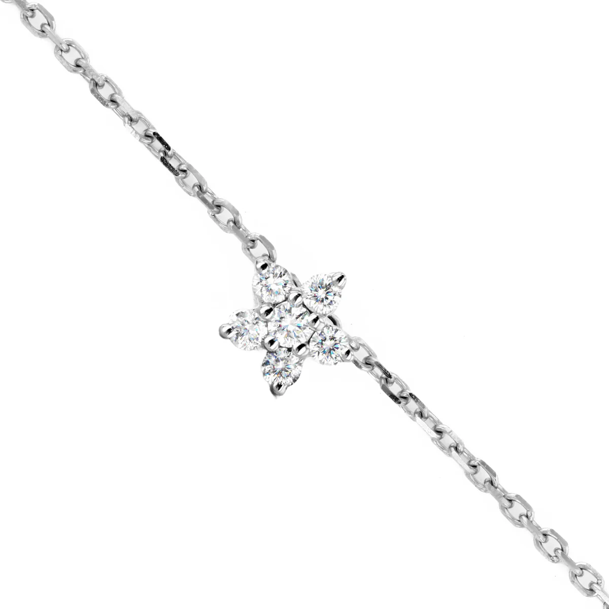Everyday Diamonds Collection Lab-Grown Snowflake Cluster Pendant | 9K White gold - Image 5
