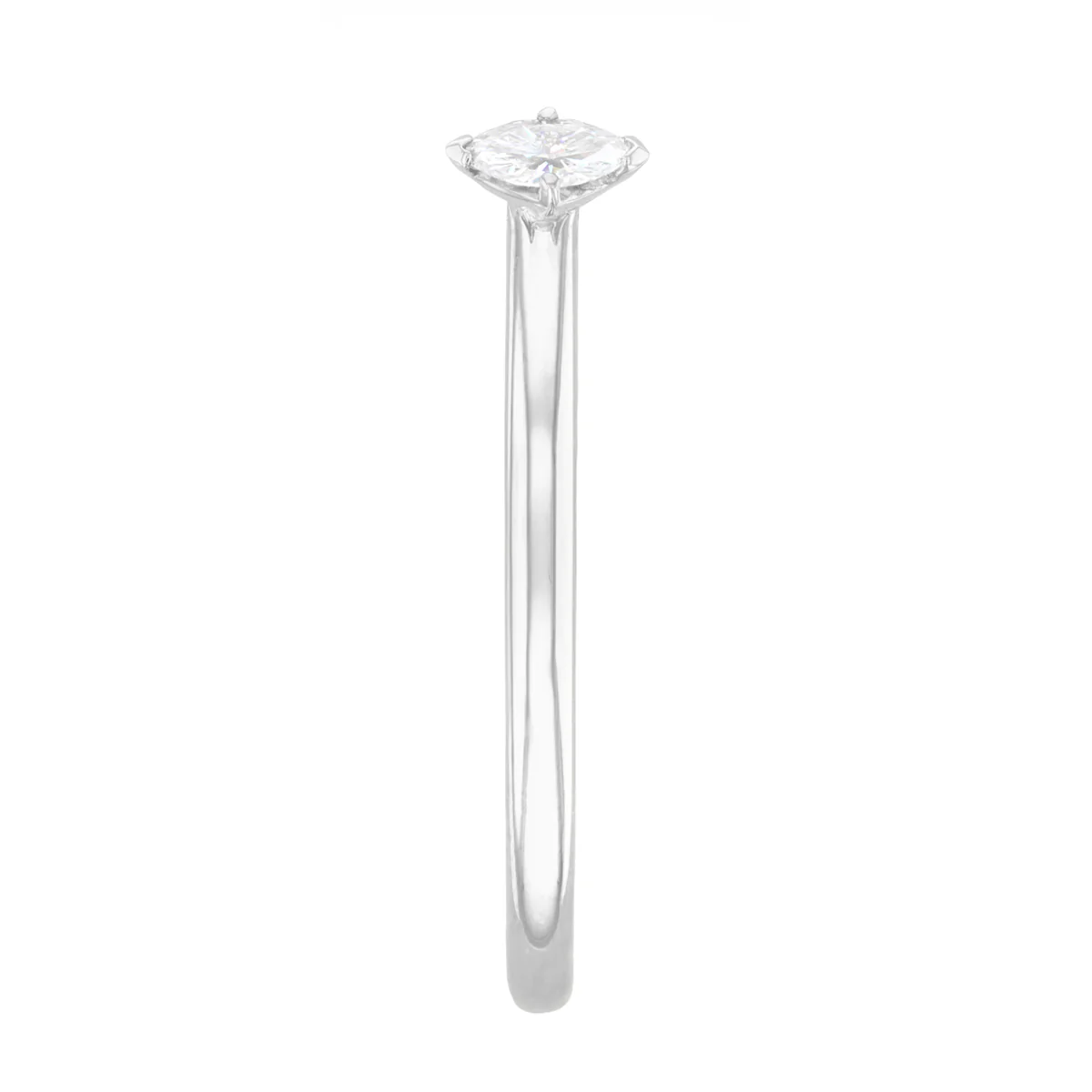 Everyday Diamonds Collection Marquise Cut Diamond Plain Stacking Ring | 9K White Gold - Image 3