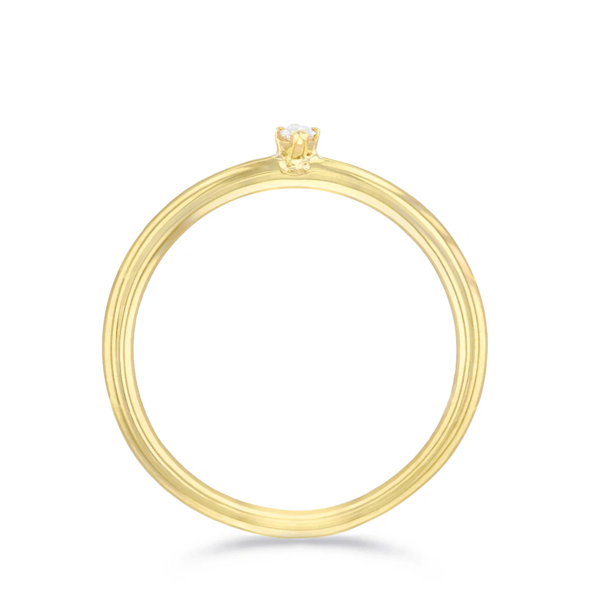Everyday Diamonds Collection Marquise Shape Diamond Plain Stacking Ring | 9K Yellow Gold - Image 4