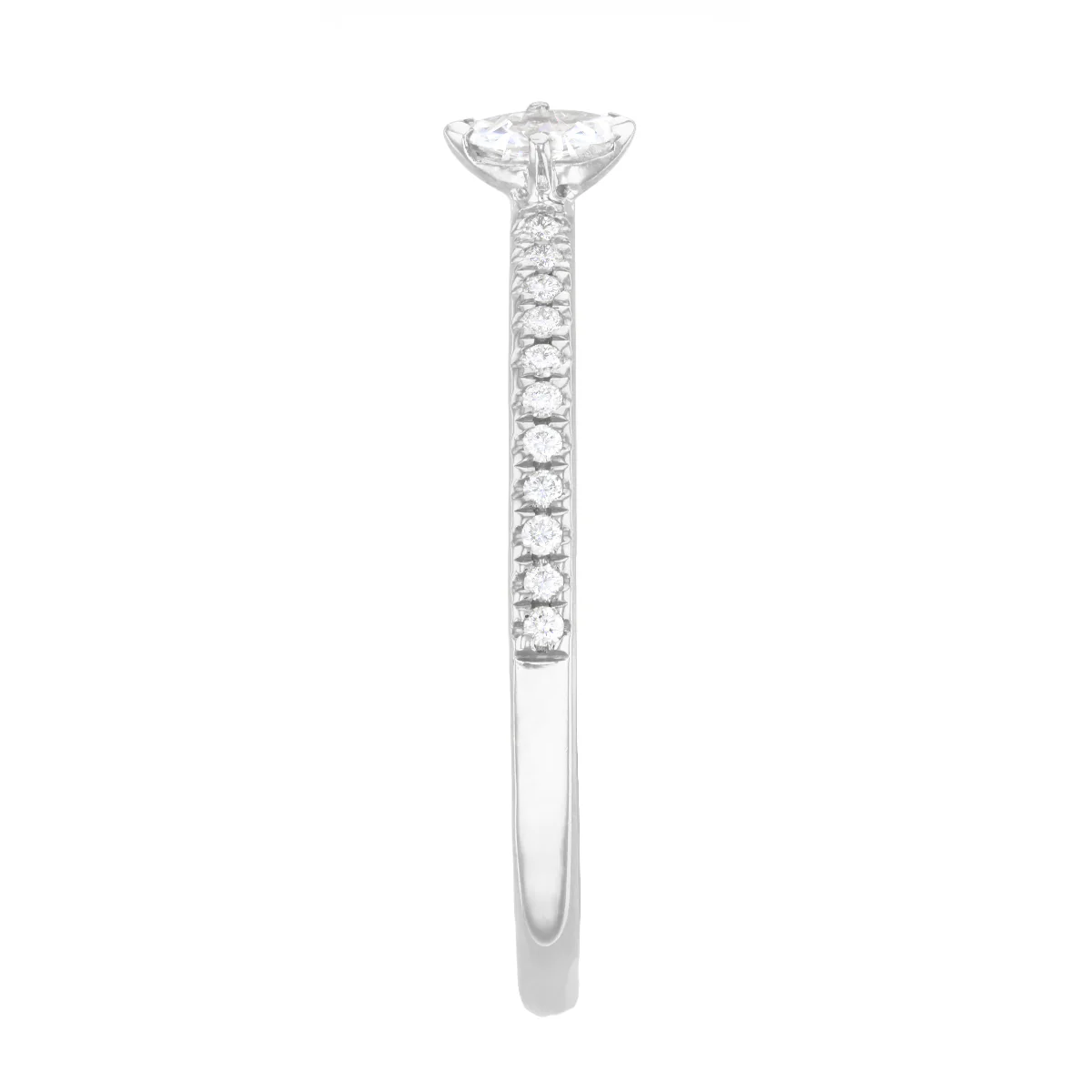 Everyday Diamonds Collection Marquise Shaped Diamond Stacking Ring | 9K White Gold - Image 3