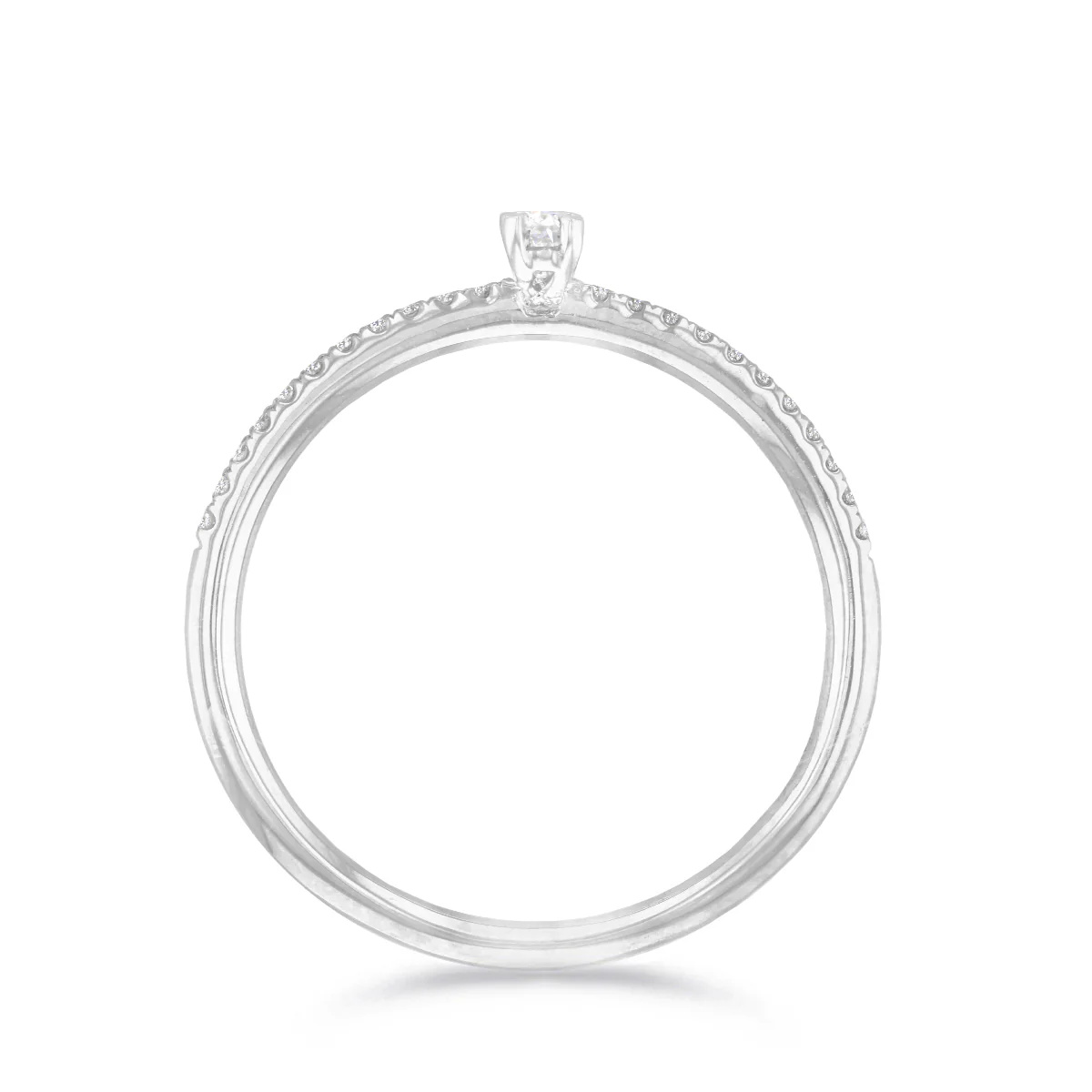 Everyday Diamonds Collection Oval Brilliant Diamond Stacking Ring | 9K White Gold - Image 4