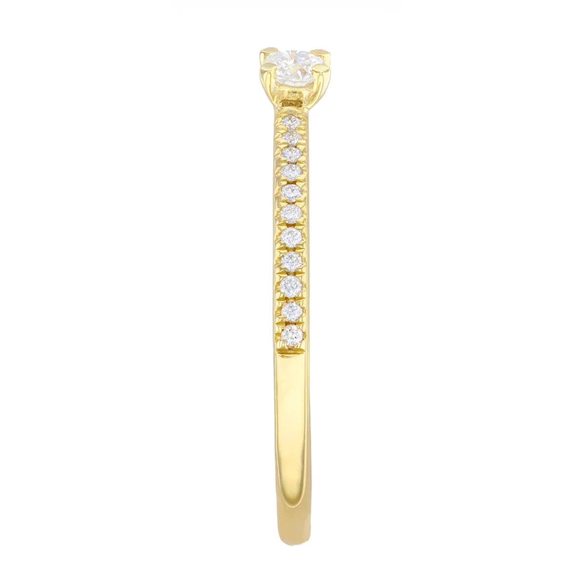 Everyday Diamonds Collection Oval Brilliant Diamond Stacking  Ring | 9K Yellow Gold - Image 3