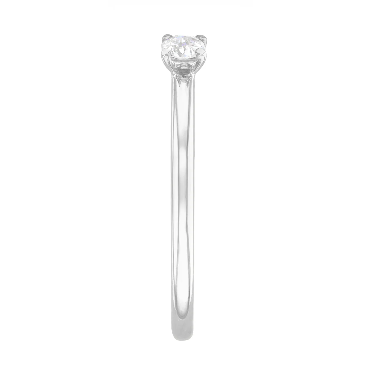 Everyday Diamonds Collection Oval Diamond Plain Stacking Ring | 9K White Gold - Image 3