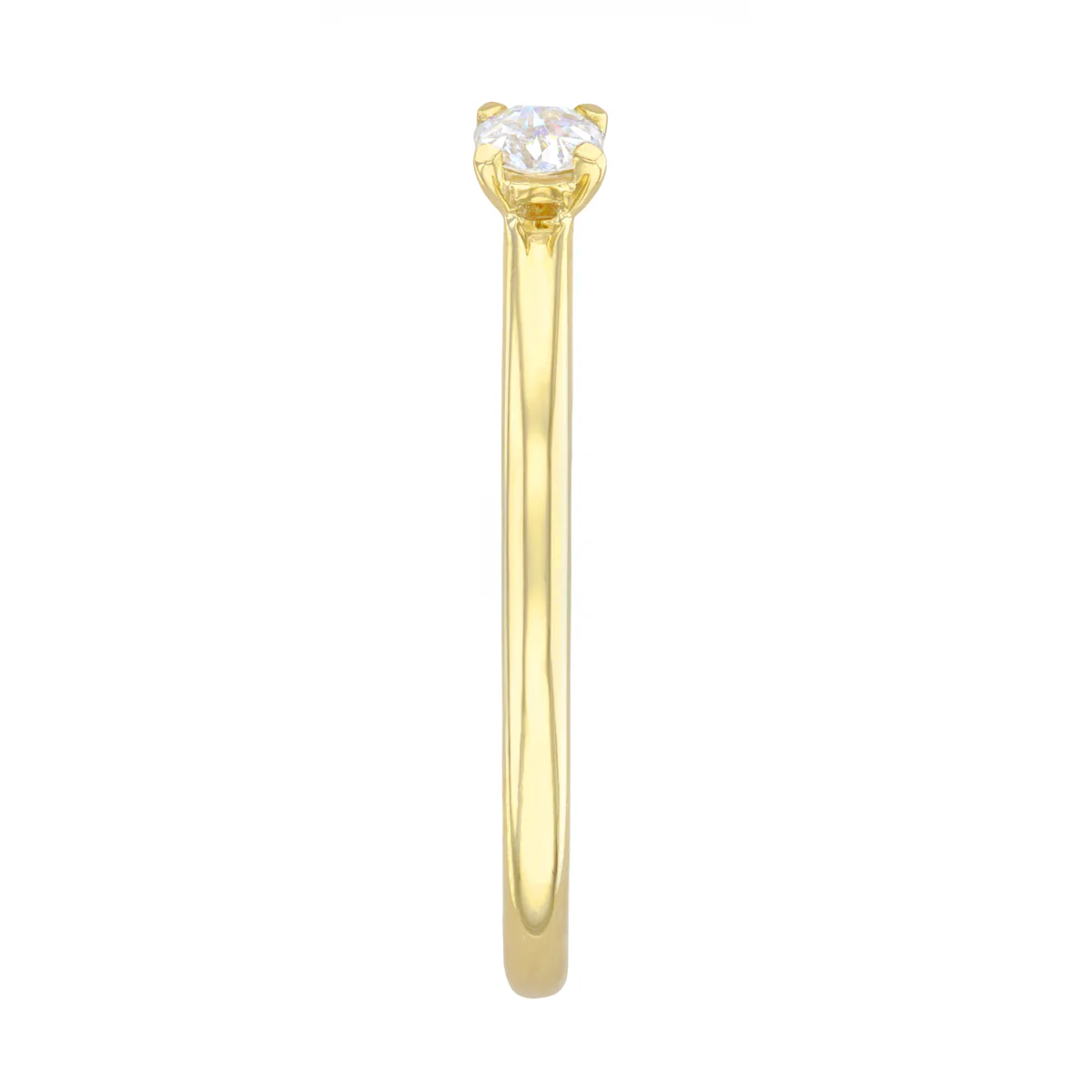 Everyday Diamonds Collection Oval Diamond Plain Stacking  Ring | 9K Yellow Gold - Image 3