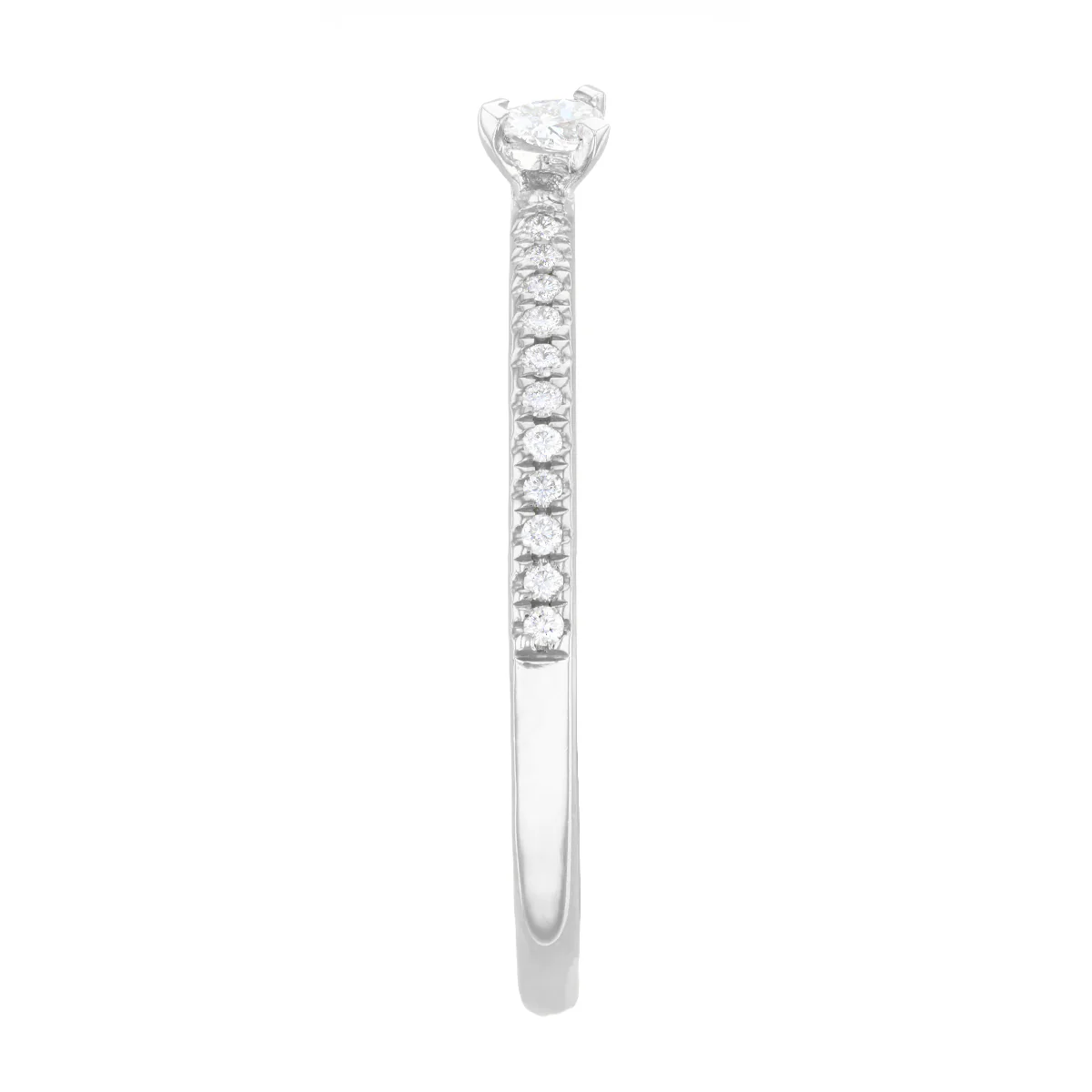 Everyday Diamonds Collection Pear Diamond Stacking Ring  | 9K White Gold - Image 3