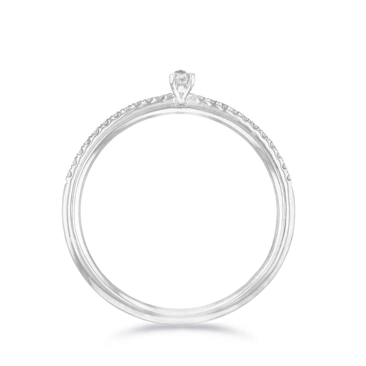 Everyday Diamonds Collection Pear Diamond Stacking Ring  | 9K White Gold - Image 4
