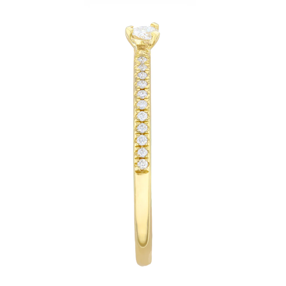 Everyday Diamonds Collection Pear Diamond Stacking Ring  | 9K Yellow Gold - Image 3