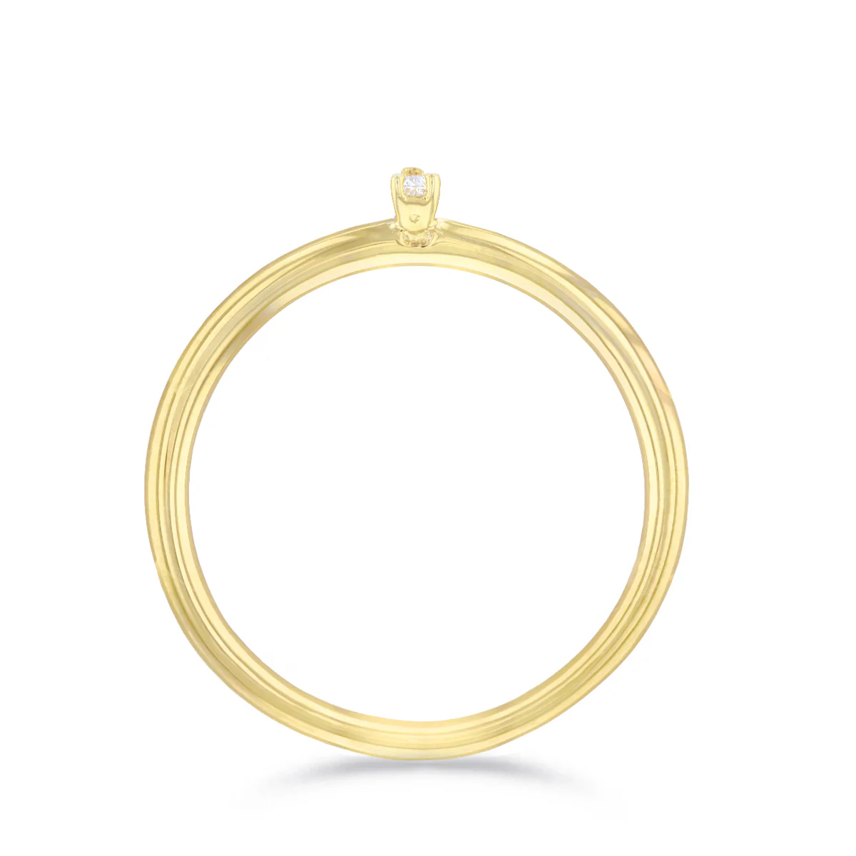 Everyday Diamonds Collection Pear Shape Diamond Plain Stacking Ring | 9K Yellow Gold - Image 4