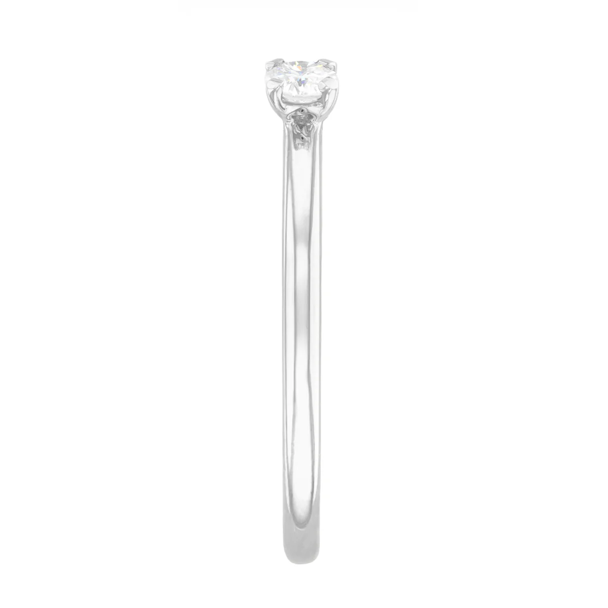 Everyday Diamonds Collection Round Brilliant Diamond Plain Stacking Ring | 9K White Gold - Image 3