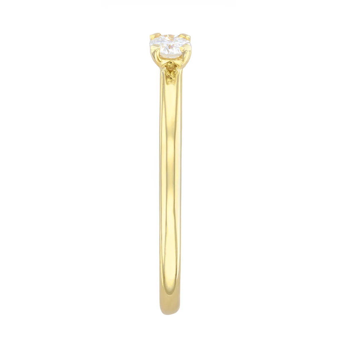 Everyday Diamonds Collection Round Brilliant Diamond Plain Stacking Ring | 9K Yellow Gold - Image 3