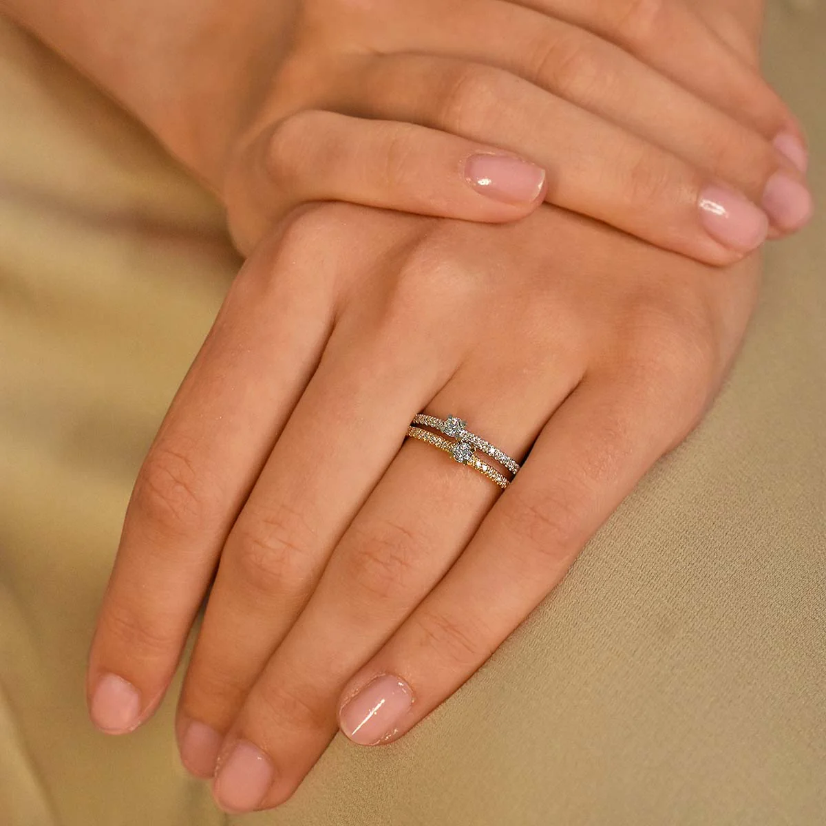 Everyday Diamonds Collection Round Brilliant Diamond Stacking Ring | 9K White Gold - Image 5