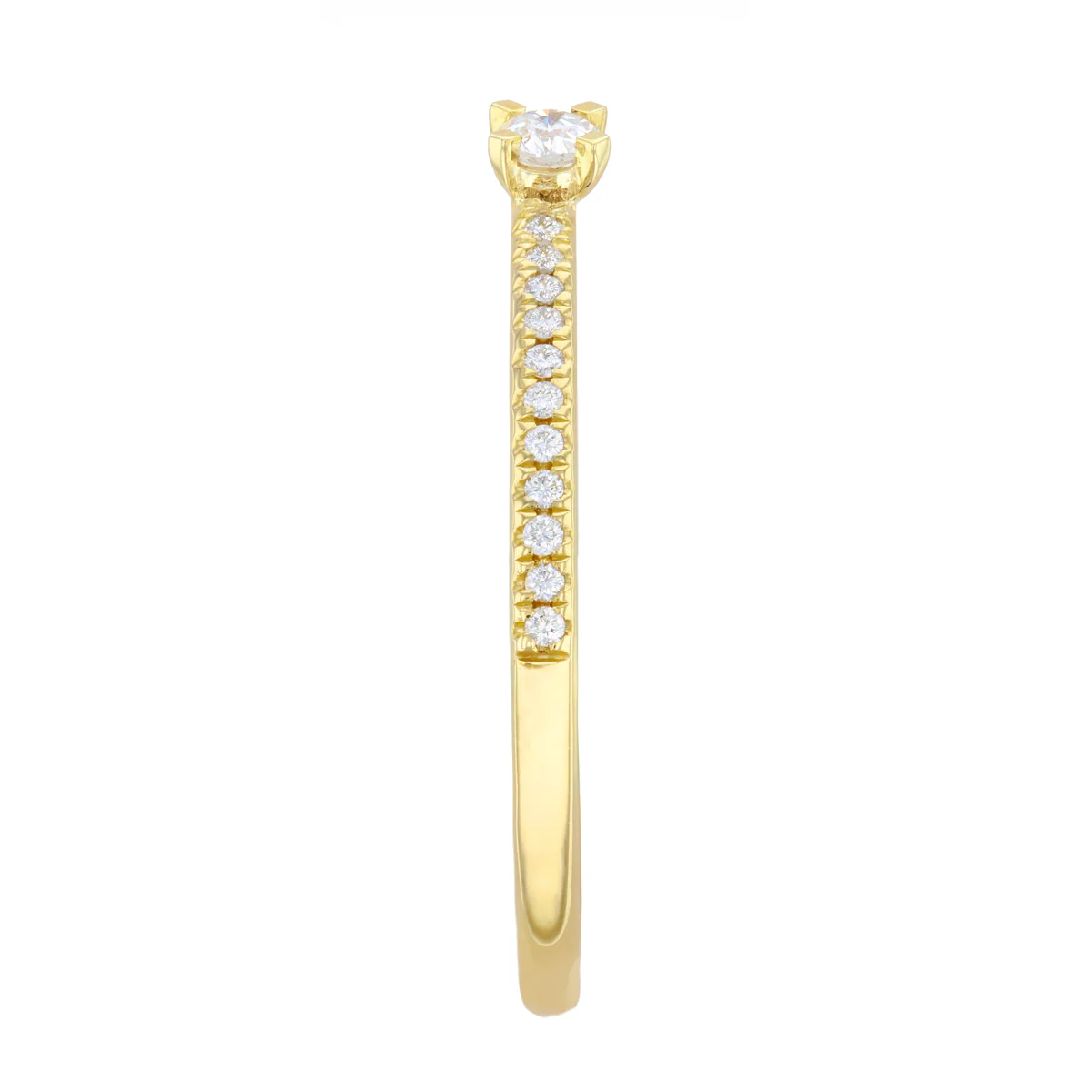 Everyday Diamonds Collection Round Brilliant Diamond Stacking  Ring | 9K Yellow Gold - Image 3