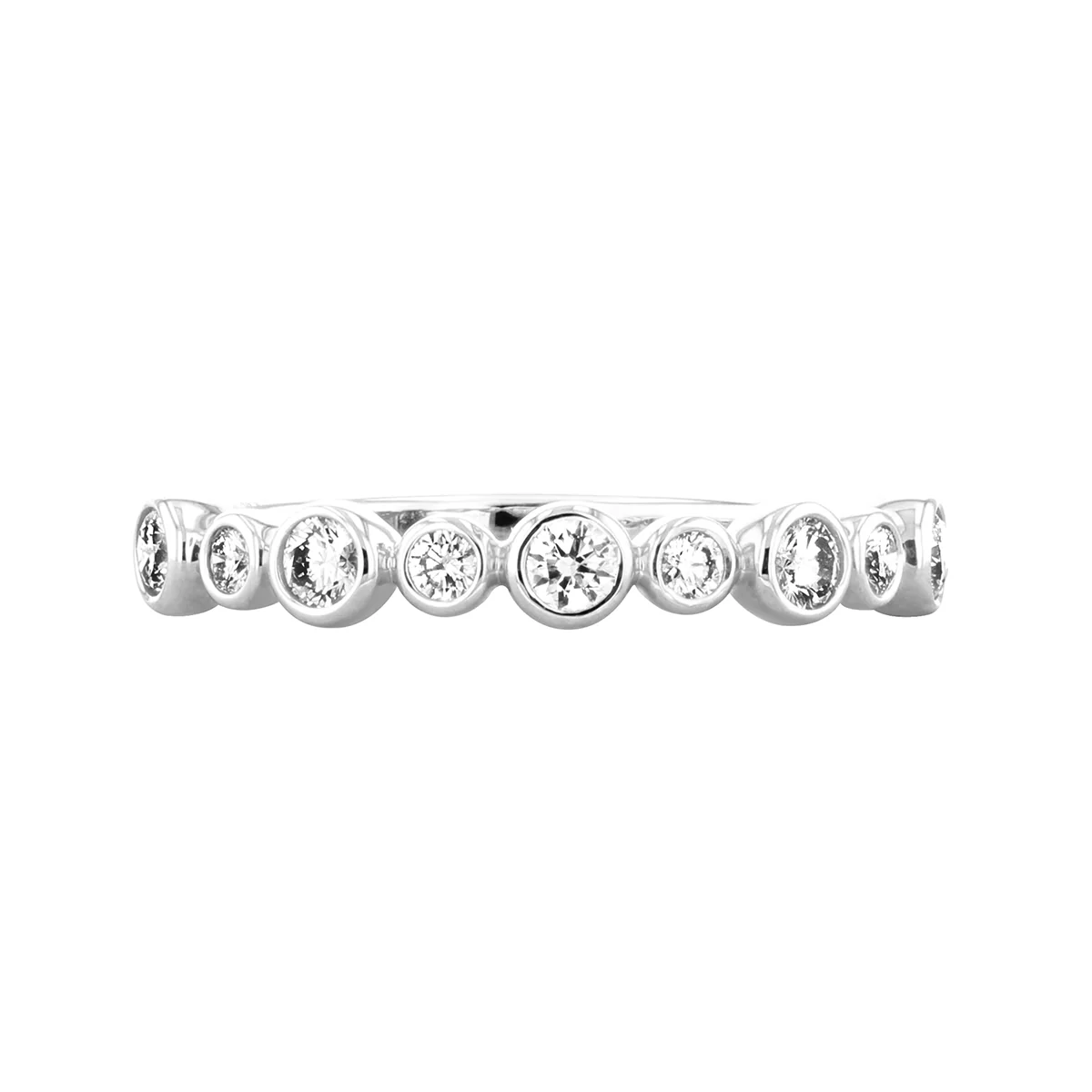 Everyday Diamonds Single Row Drops Ring | 9K White Gold - Image 2