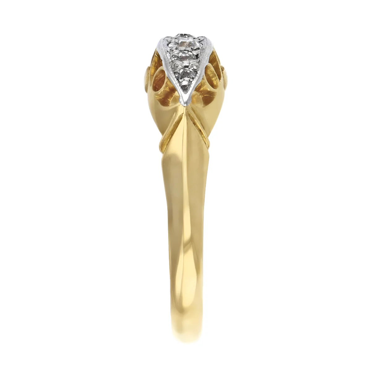 Five Stone Diamond Dress Ring | Pre-Loved | 18K Yellow Gold - Image 4