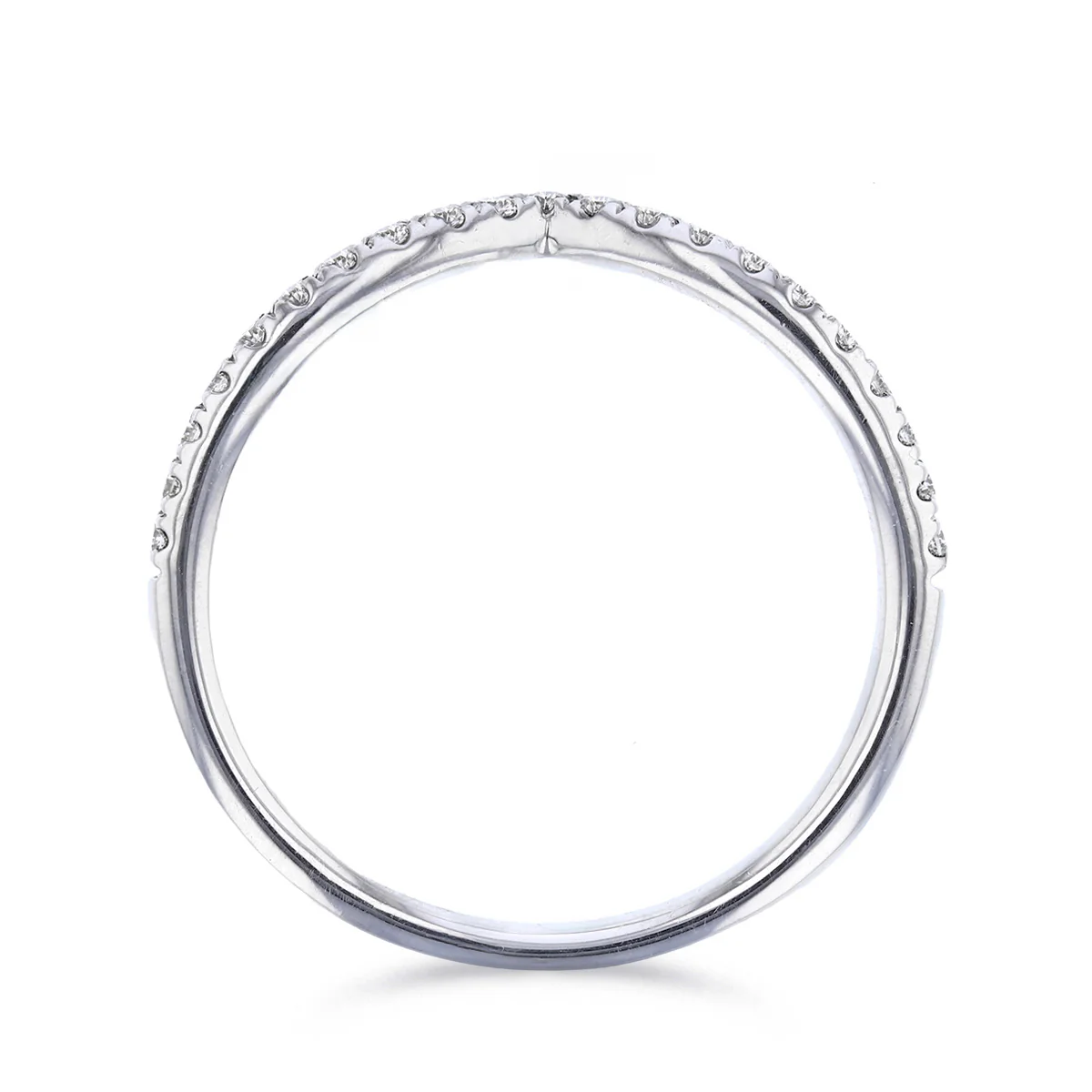 Grace Wishbone 0.17ct Diamond Wedding Ring | Platinum - Image 5
