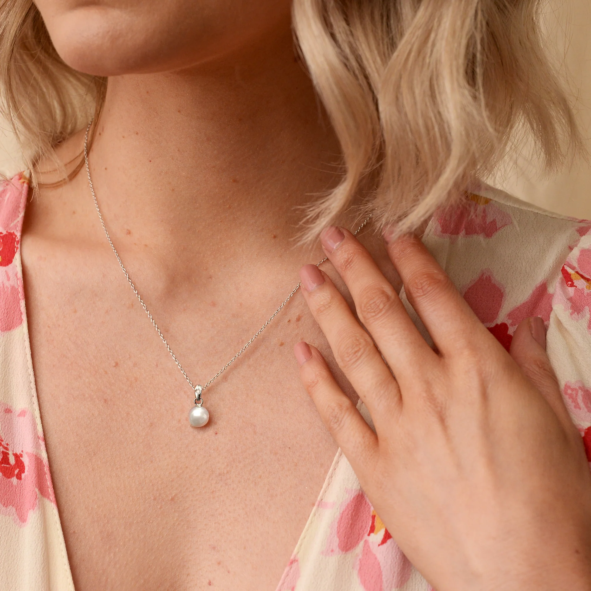 Hot Diamonds Amulets Pearl Pendant | Sterling Silver - Image 3