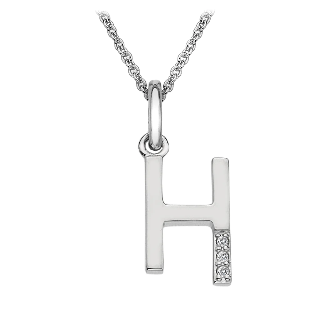 Hot Diamonds Initial Letter Pendants | Sterling Silver - Image 15