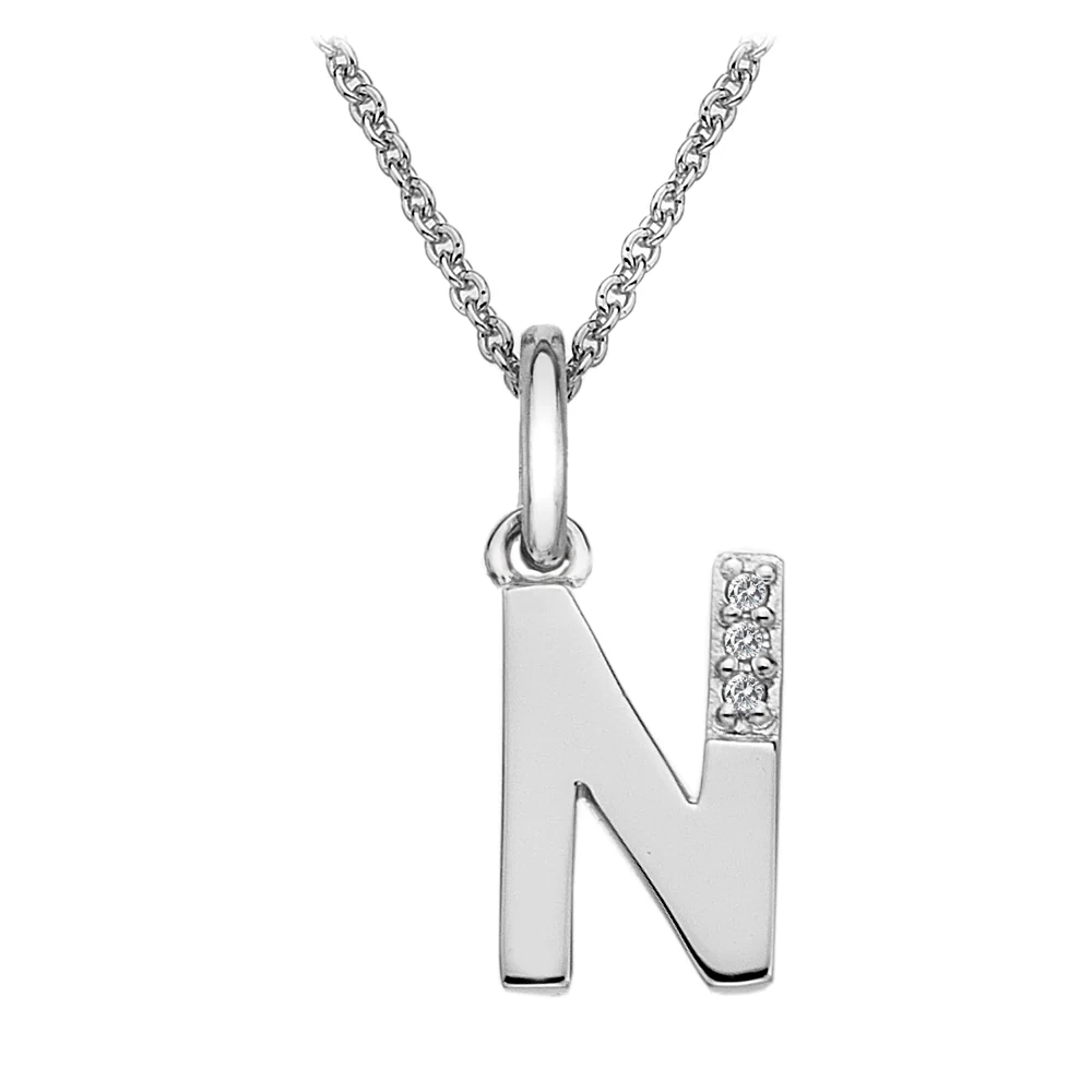 Hot Diamonds Initial Letter Pendants | Sterling Silver - Image 27