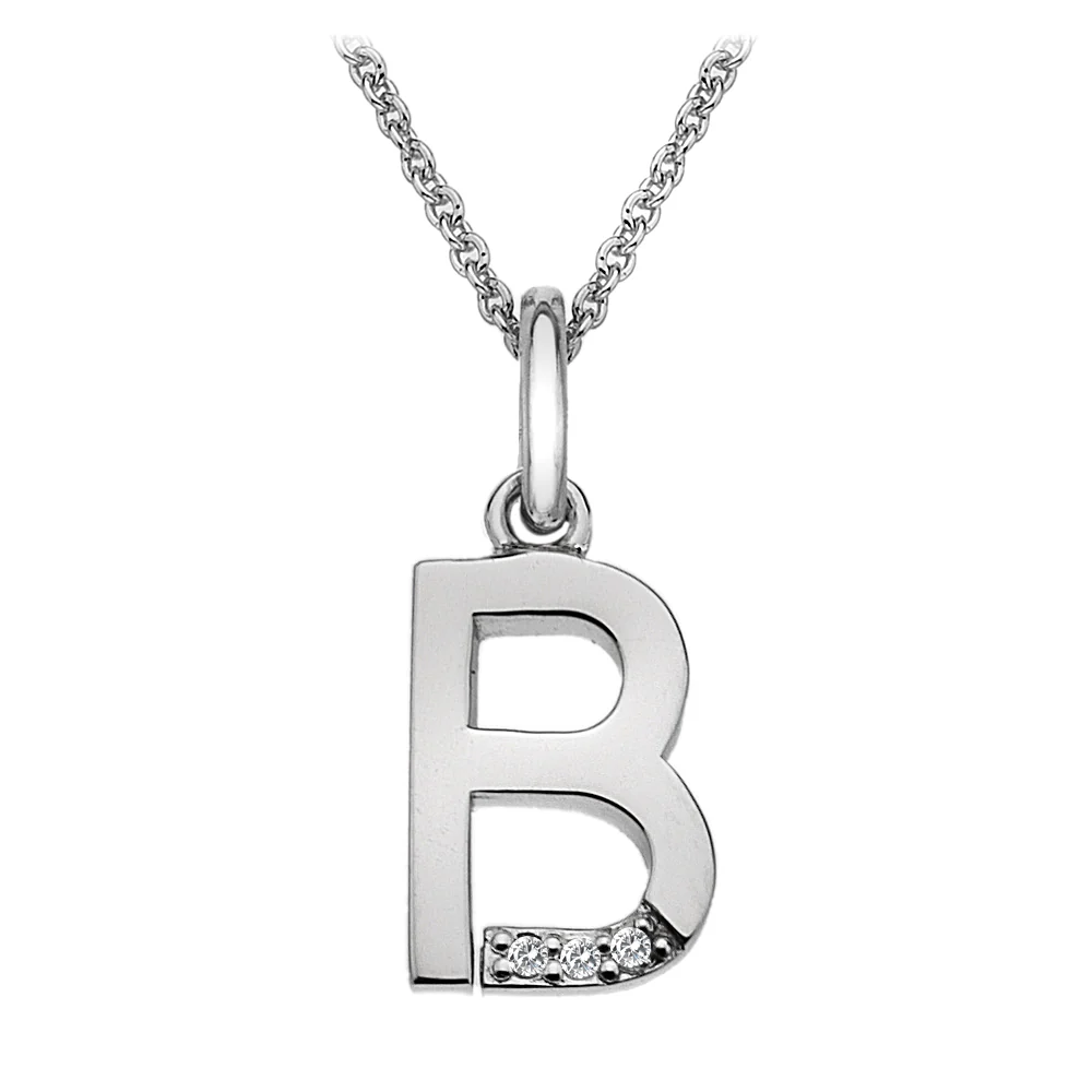 Hot Diamonds Initial Letter Pendants | Sterling Silver - Image 3