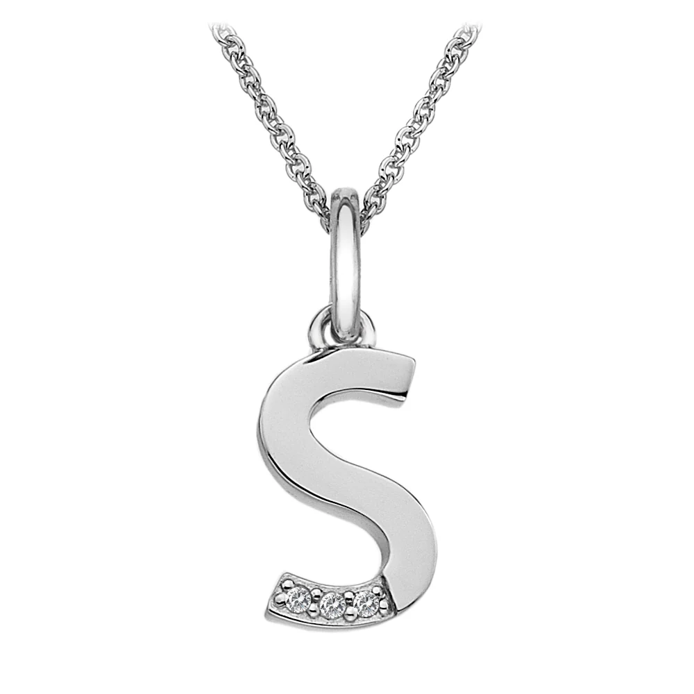 Hot Diamonds Initial Letter Pendants | Sterling Silver - Image 37