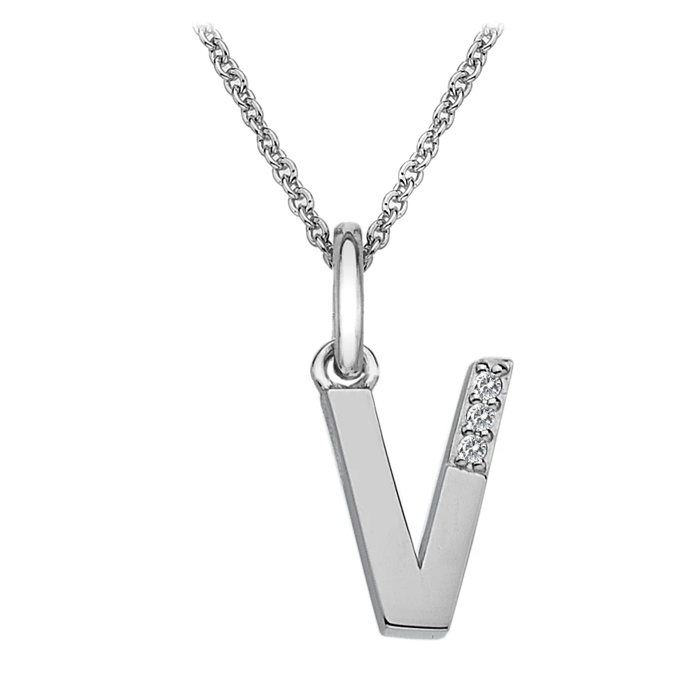 Hot Diamonds Initial Letter Pendants | Sterling Silver - Image 43