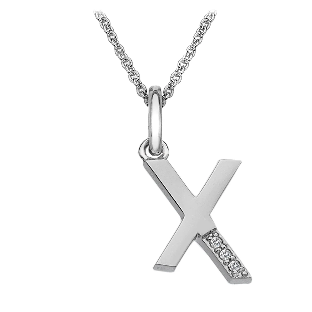Hot Diamonds Initial Letter Pendants | Sterling Silver - Image 47