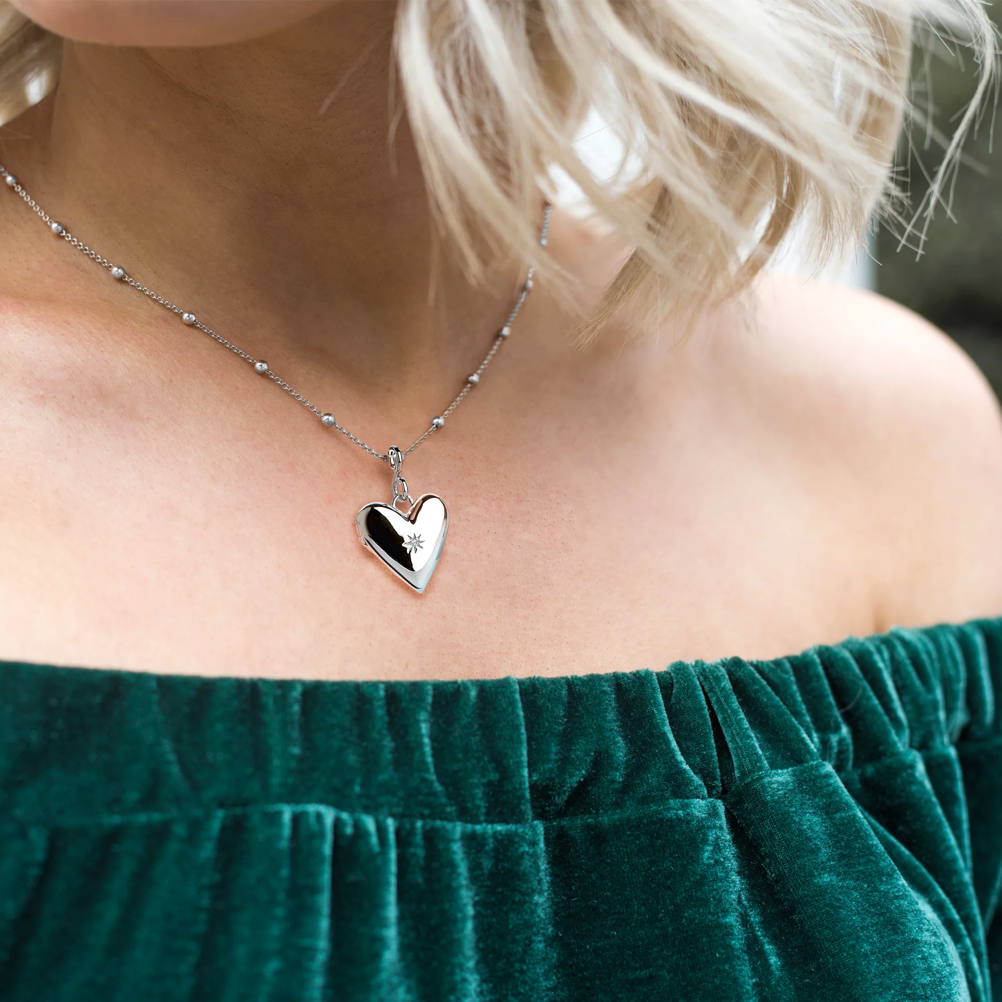 Hot Diamonds Romantic Small Heart Locket | Sterling Silver - Image 3