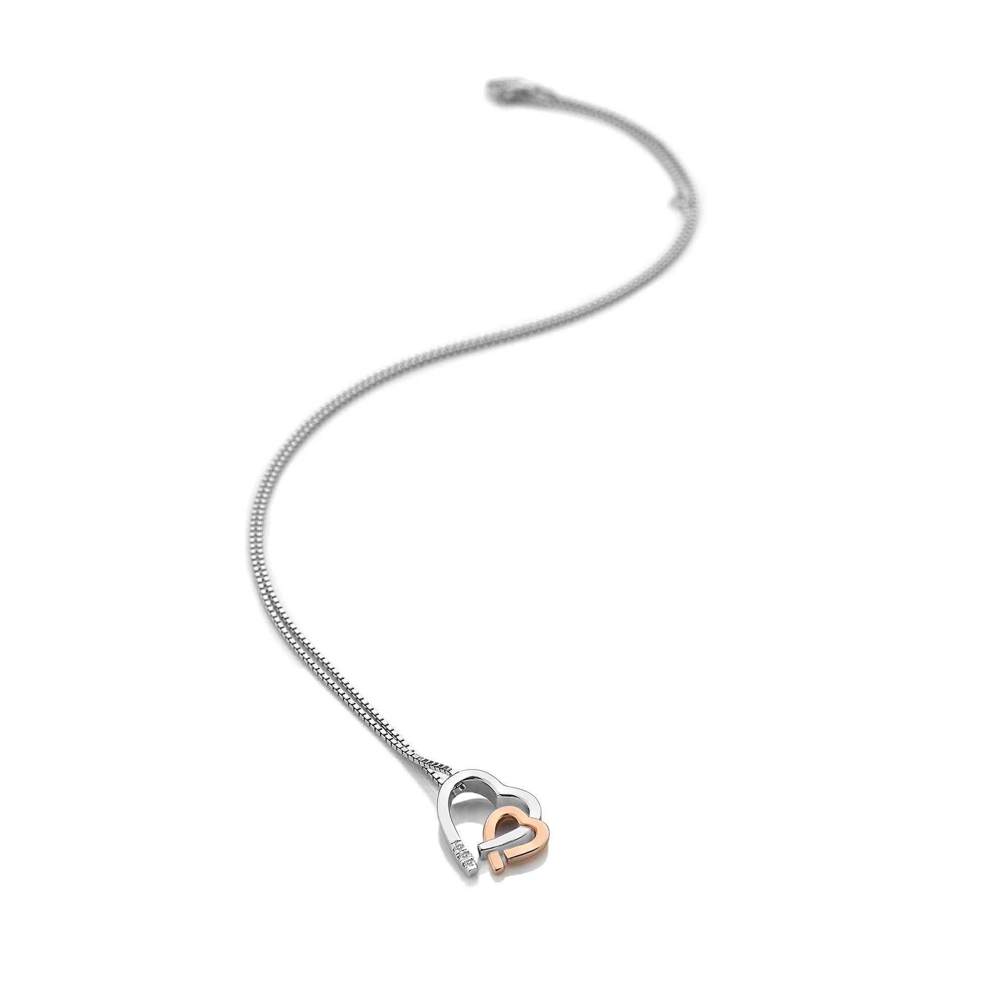 Hot Diamonds Warm Heart Pendant | Sterling Silver & Rose Gold Plated Accents - Image 2