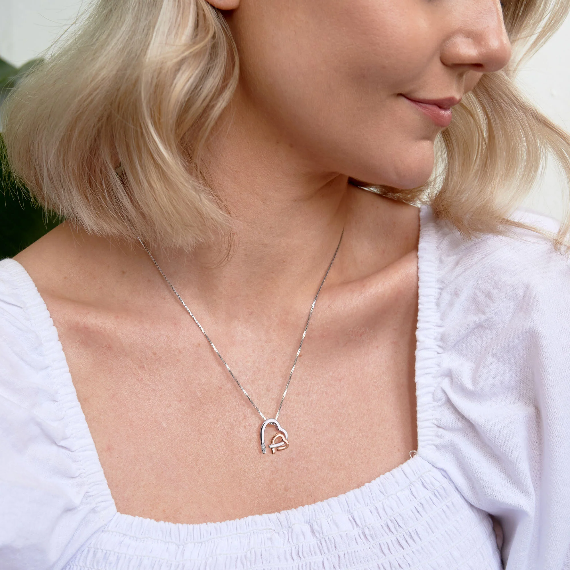 Hot Diamonds Warm Heart Pendant | Sterling Silver & Rose Gold Plated Accents - Image 3